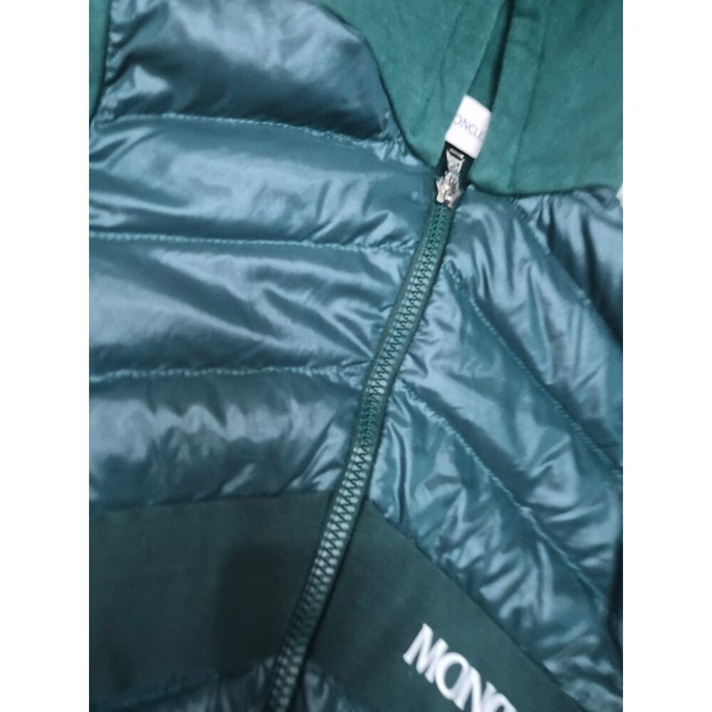 Moncler Forest Green Casual Kids Hooded Jacket With Zipper Closure - Picture 9 of 13